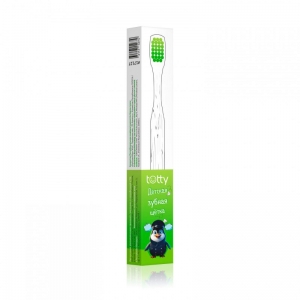 Детская зубная щетка TOTTY, зеленая